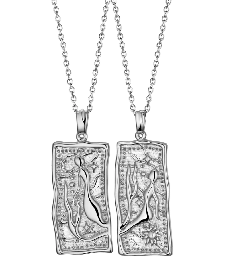 Sterling silver deals couple necklace