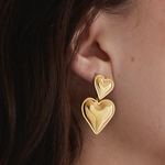 Alexandra Double Heart Earrings