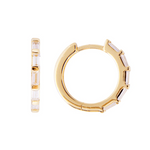 Crystal Baguette Midi Hoops