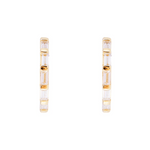 Crystal Baguette Midi Hoops