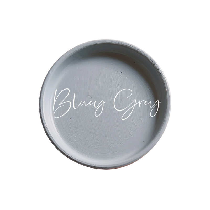 Round Ceramic Dish in Bluey Grey