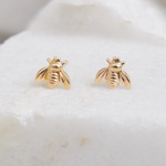 Bumble Bee Studs in Gold