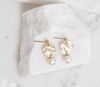 Hammered Coin and Pearl Studs