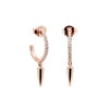 Petite Dagger Hoop Earrings in Rose Gold