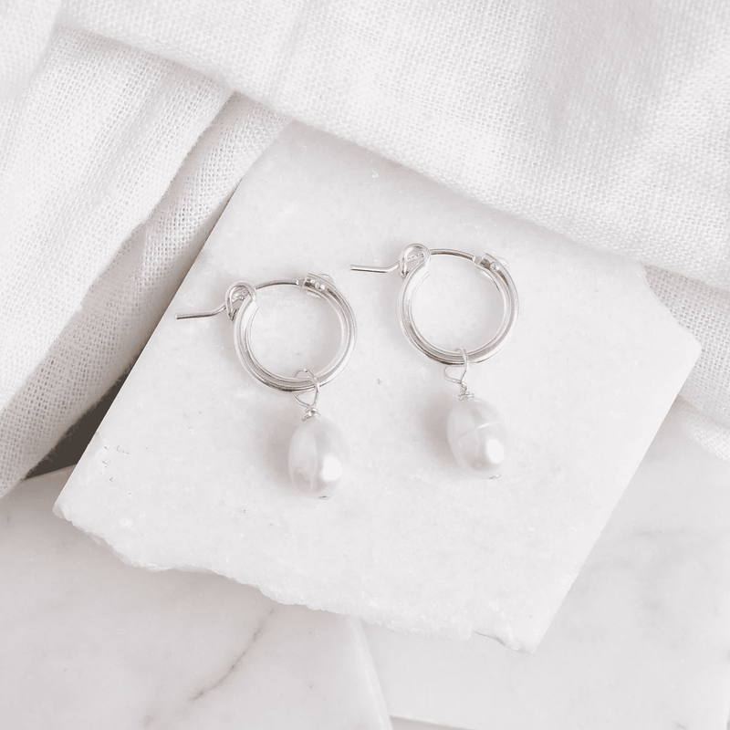 Pearl Small Hoops