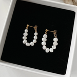 Freshwater Pearl Beaded Hoop Earrings