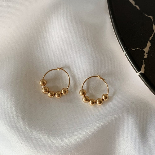 Beaded Hoop Earrings