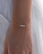 Small Freshwater Pearl Stack Bracelet in Gold