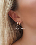 Thick Love Lock Hoop Earrings