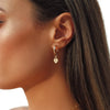 Thick Love Lock Hoop Earrings